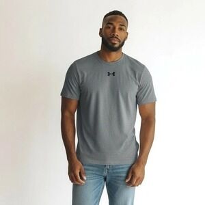 Under Armour Mens HeatGear Gray Loose Fit Training Gym Athletic T-Shirt 2XL NEW